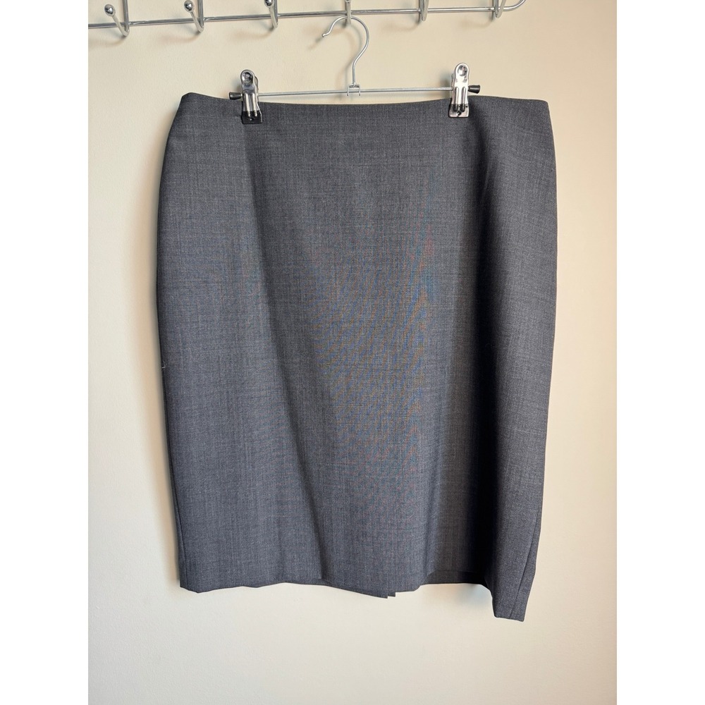 Jones New York Womens Gray Wool Blend Pencil Skirt 12 Professional Career Office